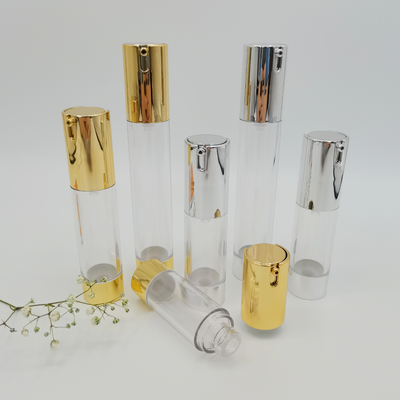 Penjualan Panas 15ml 20ml 30ml Desain Ramping Botol Pompa Pengap Untuk Kemasan Kosmetik
