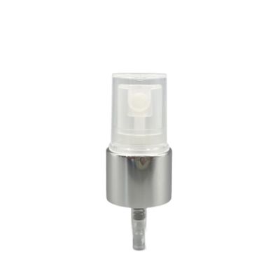 18/410 Halus Mist Sprayer Pump Perak Aluminium Penutupan 0.12ML SS316 Rok Bergaris