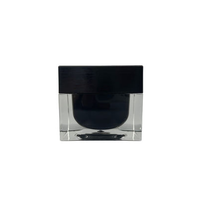Tutup Matt 10g Toples Kosmetik Wadah Rias Plastik Persegi Permukaan Logam