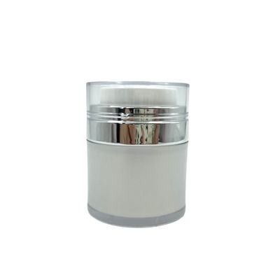 15/30/50g Pompa Pengap Jar Kosong Botol Krim Akrilik Kosmetik Mudah Digunakan Wadah Alat Rias Perjalanan Portabel