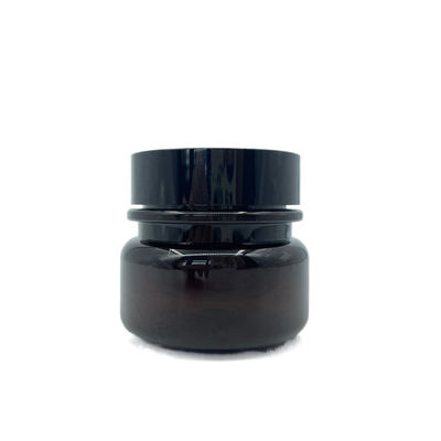 Toples Kosmetik Plastik Amber PET 30g 50g Pemutaran Sutra Bulat