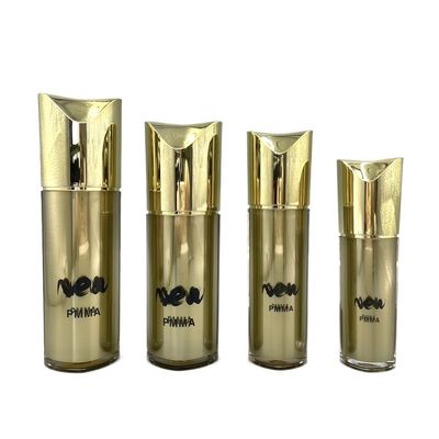Bentuk Khusus Botol Pompa Kosmetik Wadah Kosmetik Isi Ulang Emas 80ml 100ml