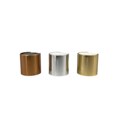 Aluminium Disc Top Flip Cap Top Dispensing Gold 24/410 Permukaan Logam