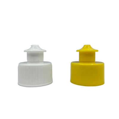 Tutup Botol Dorong Tarik Kuning PP 24/410 28/410 Sampel Warna Disesuaikan Disetujui