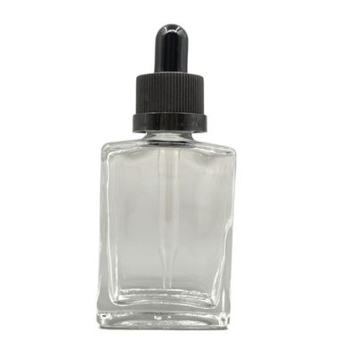 Square 30ml Kaca Botol Kosmetik Penetes Tutup Pengaman Untuk Minyak Perawatan Rambut