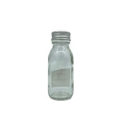 Kemasan Kosmetik Perawatan Kulit Non Tumpahan Botol Kaca 60ml Dengan Tutup Aluminium