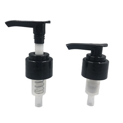 PE 24mm Dispenser Pump 28mm Black Lotion Penutupan Halus Untuk Pembersih Tangan