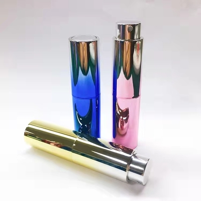 10ML UV Metalized Gradient Warna Emas Warna Disesuaikan Parfum Semprot Wadah Perawatan Pribadi Wewangian
