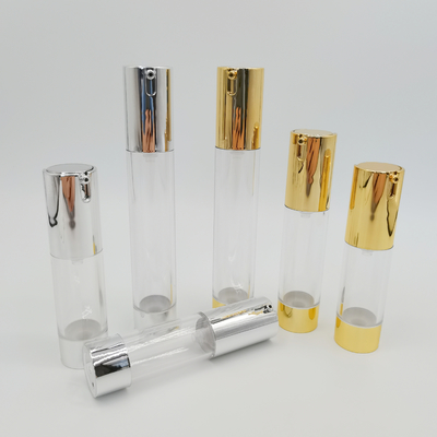 Penjualan Panas 15ml 20ml 30ml Desain Ramping Botol Pompa Pengap Untuk Kemasan Kosmetik