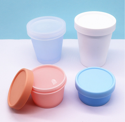 Mono Material PP Jar Kosmetik 50ml 100ml 200ml 250ml Es Krim Bentuk Cangkir Perawatan Pribadi Jar
