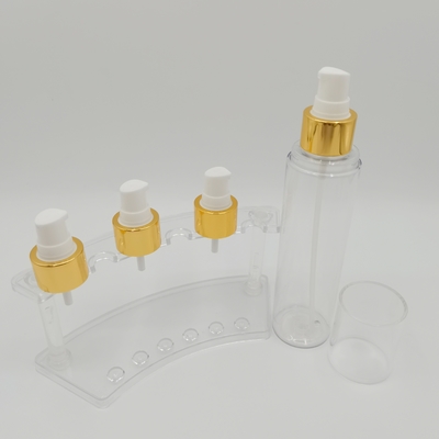 24/410 PP Cream Pump Dispenser Gold Shiny Aluminium Cover