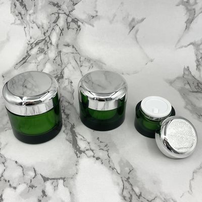 Kemasan Kosmetik Ramah Lingkungan Hijau 50g 100g Guci Logam Untuk Produk Perawatan Kulit