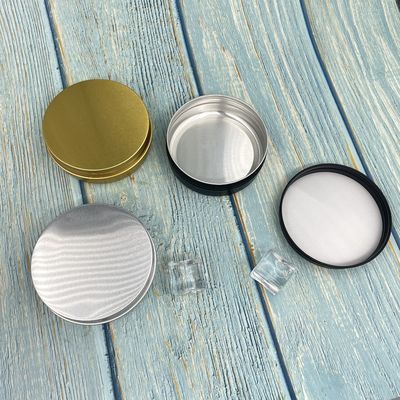Guci Timah Aluminium Emas 100ml tahan bahan kimia Warna khusus dengan Tutup Sekrup