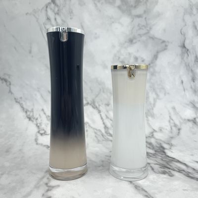 Kemasan Kosmetik Akrilik Mewah Botol Pengap 50ml 100ml Dengan Nozzle Bentuk Daun