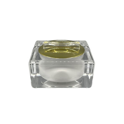 Jenis persegi desain tepi bulat Botol krim akrilik Kelas tinggi Penutup cermin 30g, 50g XY2201