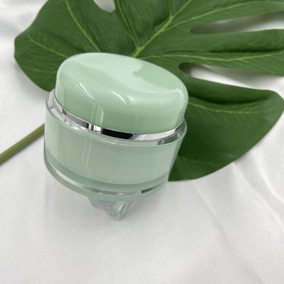 UV Proof Plastic Cosmetic Jars Wadah Akrilik Bulat 30g 50g Untuk Krim Perawatan Kulit