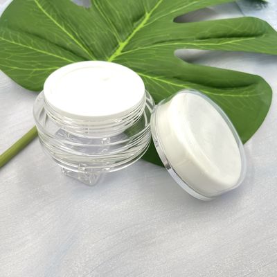 UV Proof Plastic Cosmetic Jars Wadah Akrilik Bulat 30g 50g Untuk Krim Perawatan Kulit