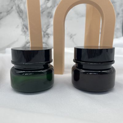 Toples Kosmetik Plastik Amber PET 30g 50g Pemutaran Sutra Bulat