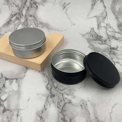 Matt Black Aluminium Tin Jars 150ml Warna Disesuaikan anti bocor
