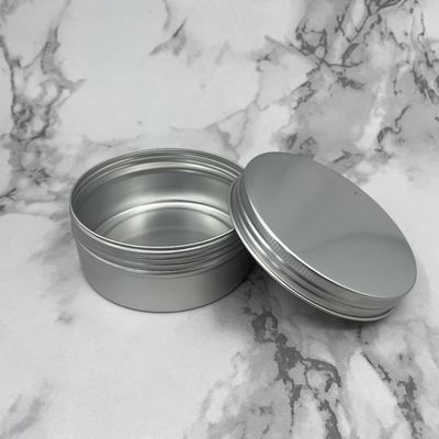 Guci Timah Aluminium Permen 250ml Kaleng Logam Dengan Tutup Sekrup
