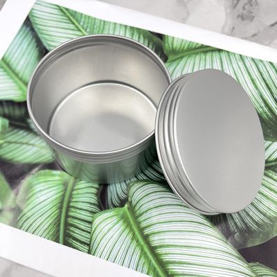 Kecil 60ml 80ml Aluminium Tin Jars Round Edge Screw Twist Top Untuk lilin