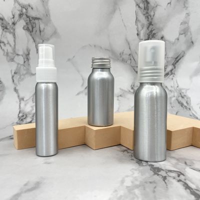 Penyegelan Botol Kosmetik Aluminium Anti UV 100ml 150ml Dengan Label