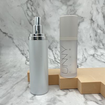 ABS Empty Skincare 50ml Botol Pengap Bulat / Bahu Lurus Permukaan Logam