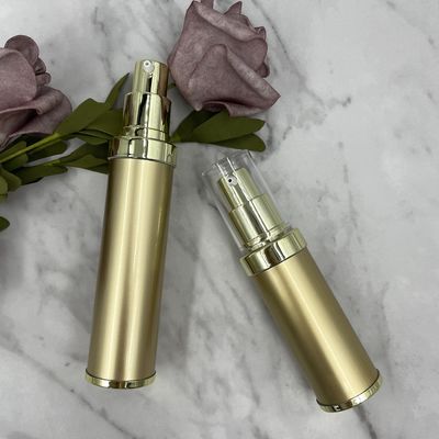 20ml Botol Pompa Pengap Emas Dinding Tunggal UV Bukti Pencetakan Offset Isi Ulang