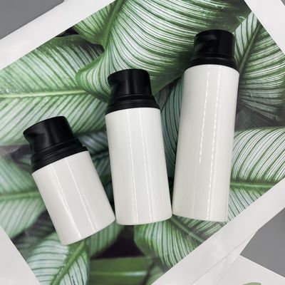 Perawatan Kulit Kosong Botol Pompa Lotion Hitam 15ml 30ml 50ml PP Snap On
