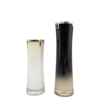 Kemasan Kosmetik Akrilik Mewah Botol Pengap 50ml 100ml Dengan Nozzle Bentuk Daun