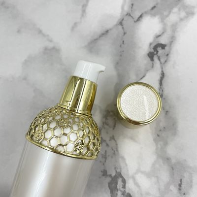 Botol Pompa Kosmetik Oval Acrylic 100ml Silk Screening Disesuaikan