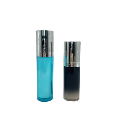 Botol Pompa Kosmetik Akrilik 15ml Perubahan Warna Bertahap ABS Bukti Bocor Untuk Lotion