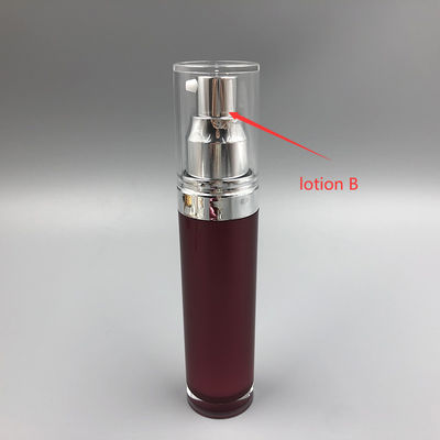 Botol Pompa Kosmetik Akrilik 15ml Perubahan Warna Bertahap ABS Bukti Bocor Untuk Lotion