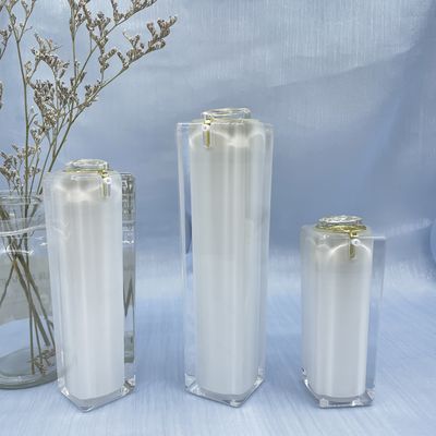 Kemasan Botol Pompa Kosmetik ABS Square Finger Press 100ml