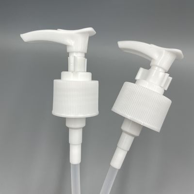 Dosis Kecil 0.7CC 24/410 Lotion Pump Dengan Penutupan Klip Perak Bersinar Aluminium