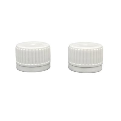 Tamper Evident PP Screw Cap Cover Putih 28/410 Permukaan Bergaris
