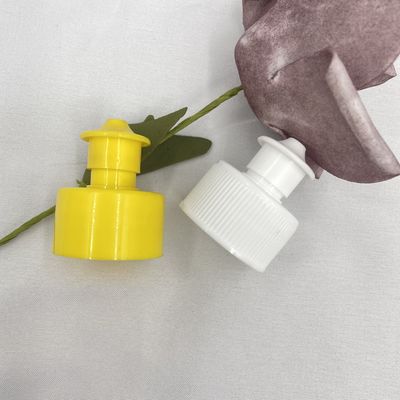 Tutup Botol Dorong Tarik Kuning PP 24/410 28/410 Sampel Warna Disesuaikan Disetujui