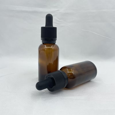 Botol Kosmetik Kaca Amber Buram Penetes Tamper Terbukti 30ml Dengan Fototaksis
