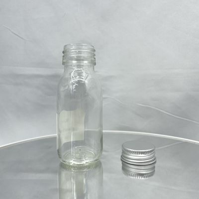 Kemasan Kosmetik Perawatan Kulit Non Tumpahan Botol Kaca 60ml Dengan Tutup Aluminium