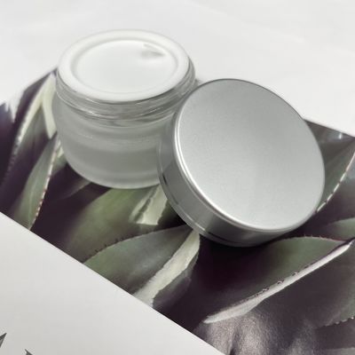 Bulat 20g Kaca Kustom Toples Kosmetik Diameter Kemasan 4.7cm Tinggi 3.2cm