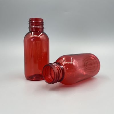 Terhadap Botol Sirup Plastik Kosong UV 100ml 3.52OZ Bulat Dengan Tamper Evident Cap