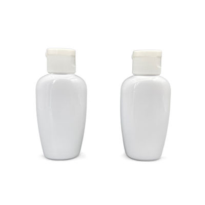 Botol Pompa PET Plastik Gaya Oblate Flat 50ml mencegah oksigen Dengan Tutup