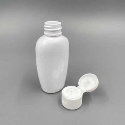 Botol Pompa PET Plastik Gaya Oblate Flat 50ml mencegah oksigen Dengan Tutup