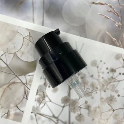 Pompa Dispenser Krim Lotion Hitam 24/400 AS Cap SS316 Musim Semi Di Luar 0.25ML/T