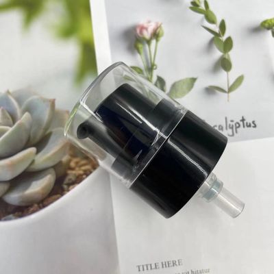 Pompa Dispenser Krim Lotion Hitam 24/400 AS Cap SS316 Musim Semi Di Luar 0.25ML/T