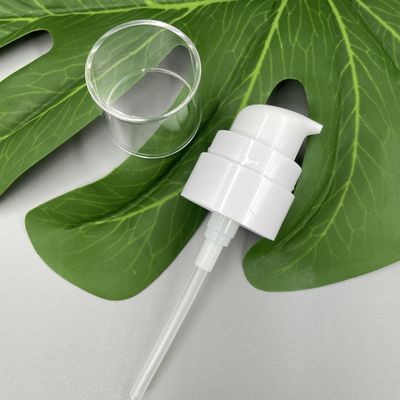0.25ML/T Cream Pump Dispenser 24/400 Putih SEBAGAI Clear Cap SS316 Musim Semi Luar
