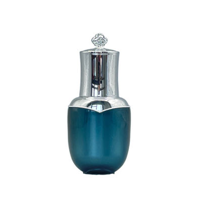 Bunga 15ml Botol Minyak Esensial Penetes Oval Shape Cap 0.53oz Metallized Untuk Kosmetik