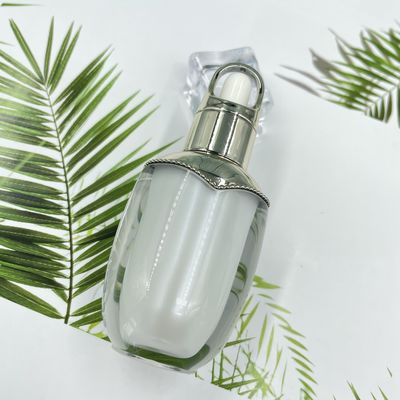 Wadah Minyak Esensial 10ml Botol Penetes Akrilik Bentuk Oval Dinding Ganda
