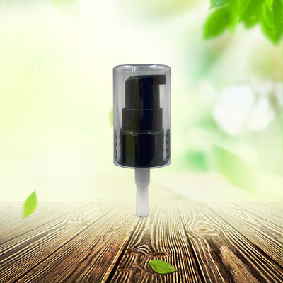 Dispenser Pompa Krim Hitam PP 20/410 304H Penutupan Halus 0.2ML / T Dengan Tutup Bening Penuh
