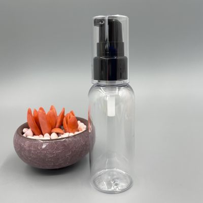 Dispenser Pompa Krim Hitam PP 20/410 304H Penutupan Halus 0.2ML / T Dengan Tutup Bening Penuh